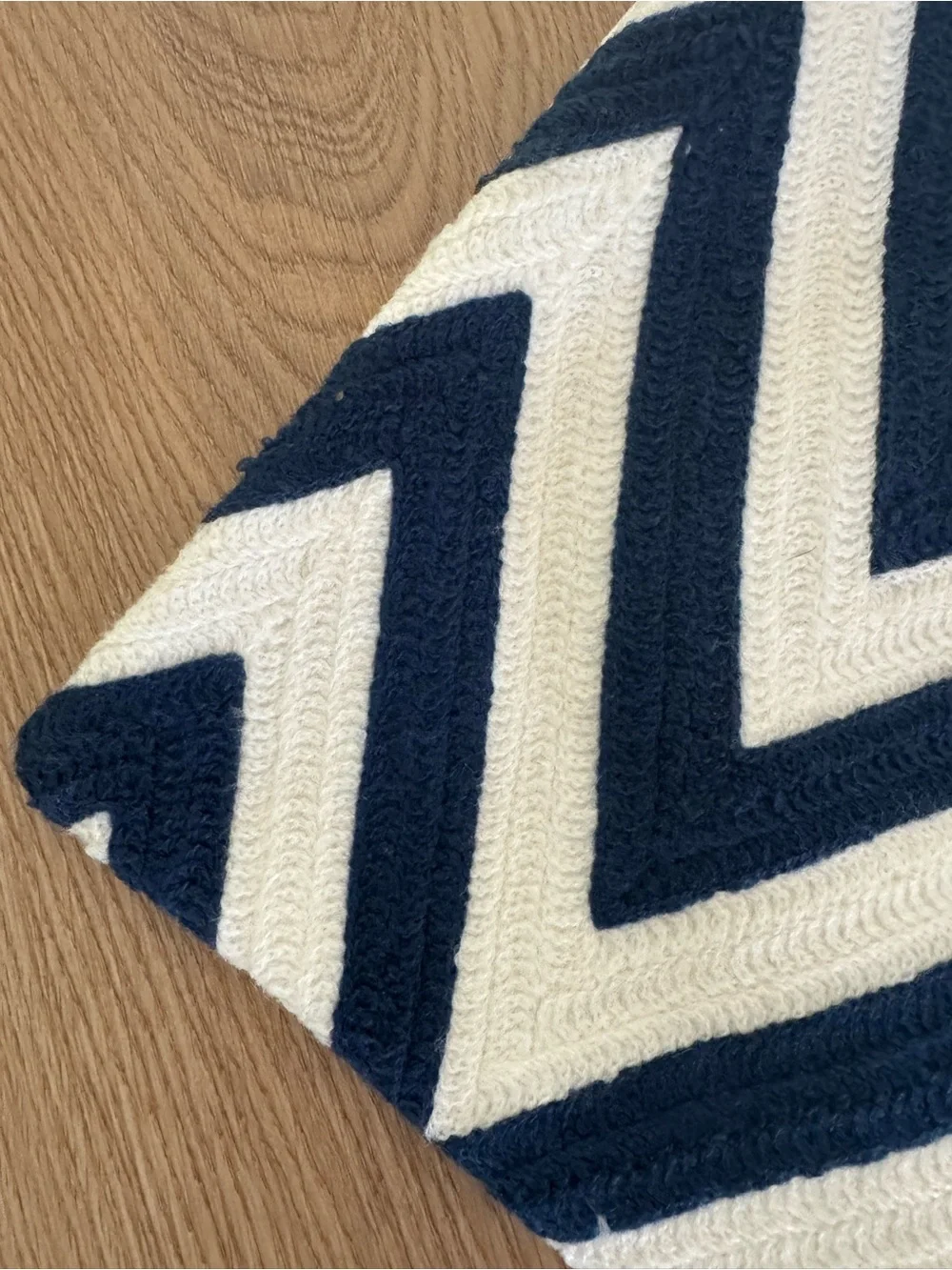 Pottery Barn Navy/Ivory Chevron Pillow Covers